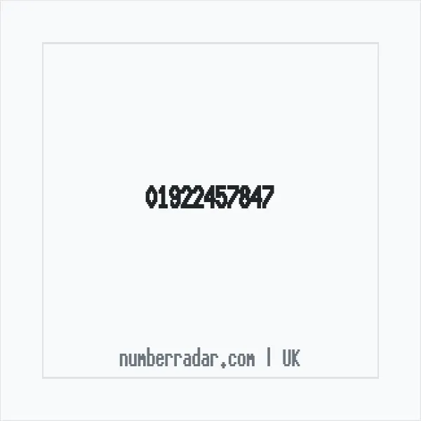 Reverse number check for +44 1922 457847 — who called me?