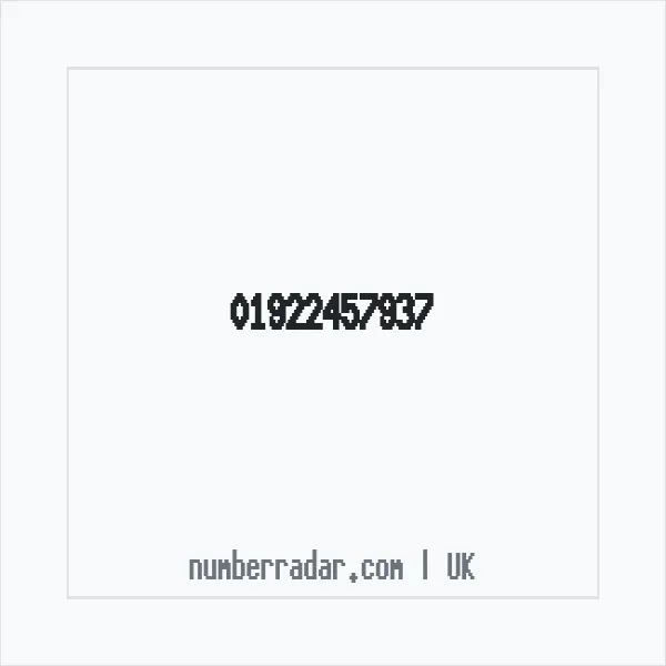 Reverse number check for +44 1922 457937 — who called me?