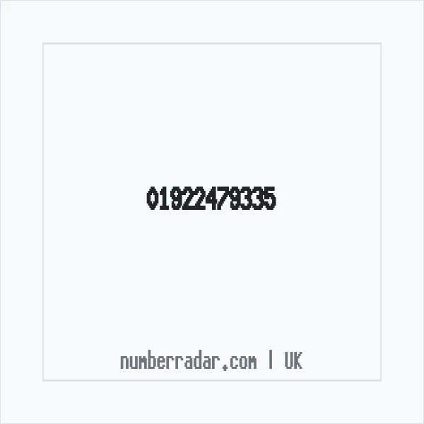Reverse number check for +44 1922 479335 — who called me?
