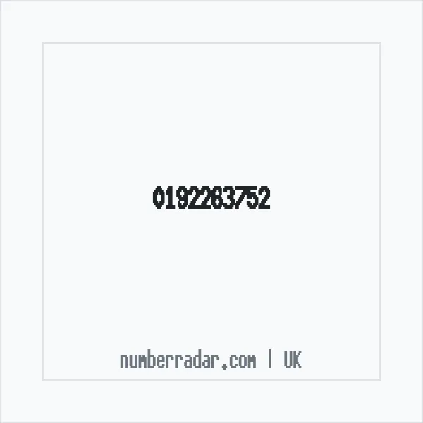 Reverse number check for +44 192263752 — who called me?