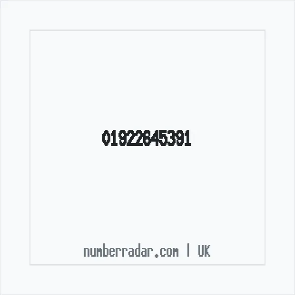Reverse number check for +44 1922 645391 — who called me?