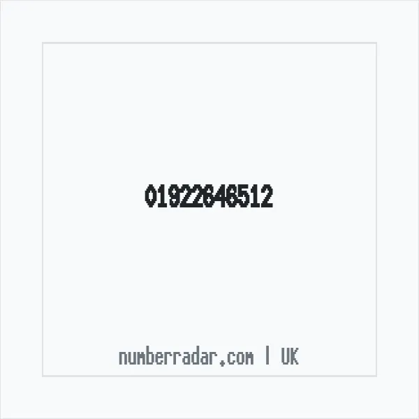 Reverse number check for +44 1922 646512 — who called me?