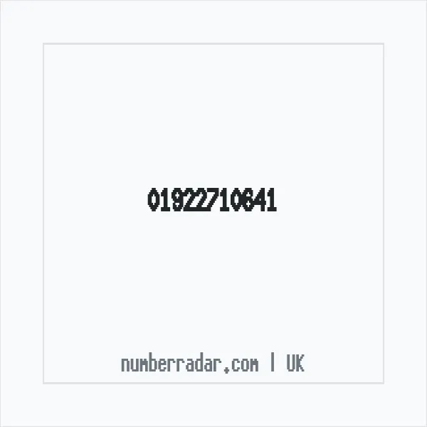 Reverse number check for +44 1922 710641 — who called me?