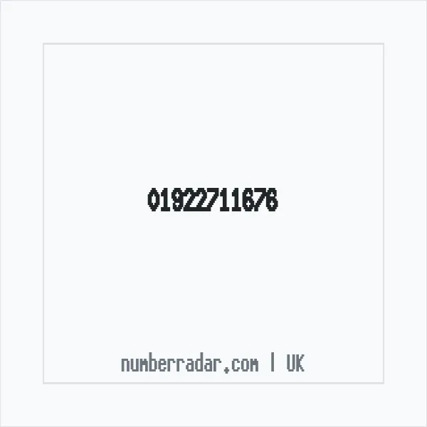 Reverse number check for +44 1922 711676 — who called me?