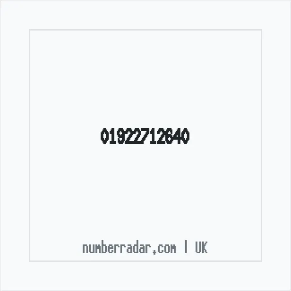 Reverse number check for +44 1922 712640 — who called me?
