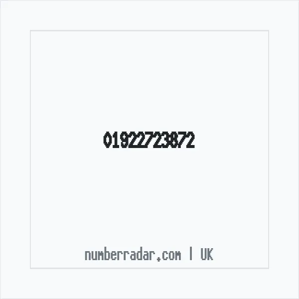 Reverse number check for +44 1922 723872 — who called me?
