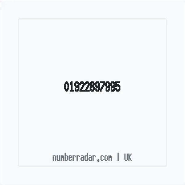 Reverse number check for +44 1922 897995 — who called me?