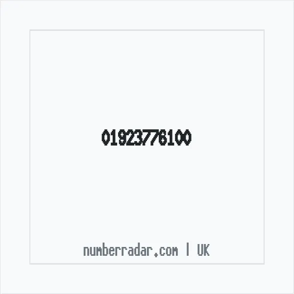 Reverse number check for +44 1923 776100 — who called me?
