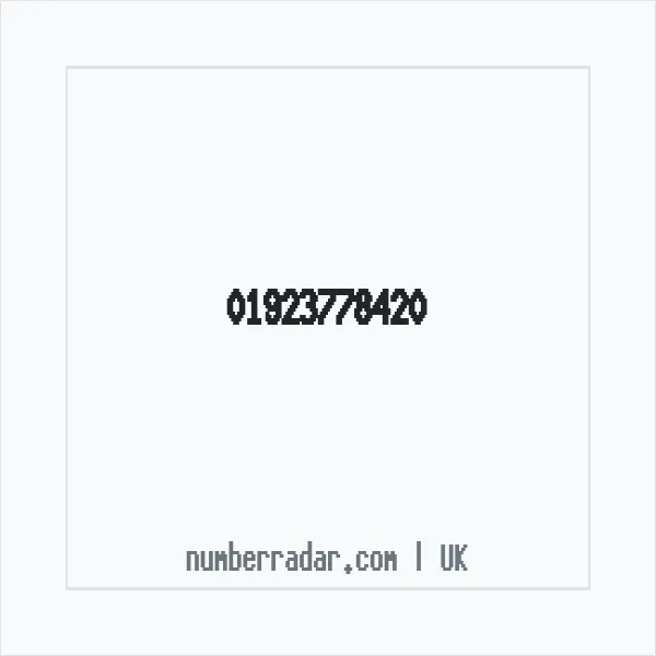 Reverse number check for +44 1923 778420 — who called me?