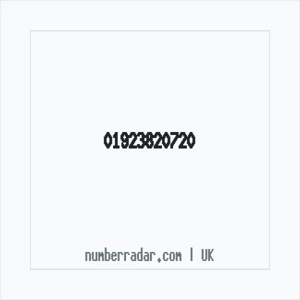 Reverse number check for +44 1923 820720 — who called me?