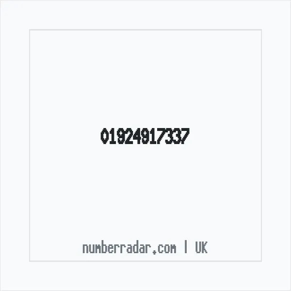 Reverse number check for +44 1924 917337 — who called me?