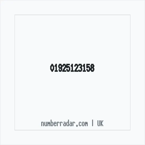 Reverse number check for +44 1925 123158 — who called me?