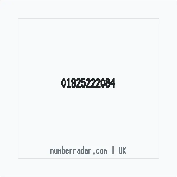 Reverse number check for +44 1925 222084 — who called me?