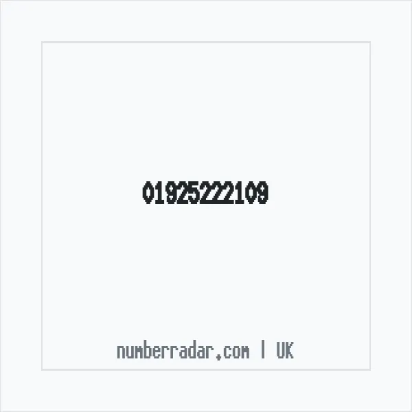 Reverse number check for +44 1925 222109 — who called me?