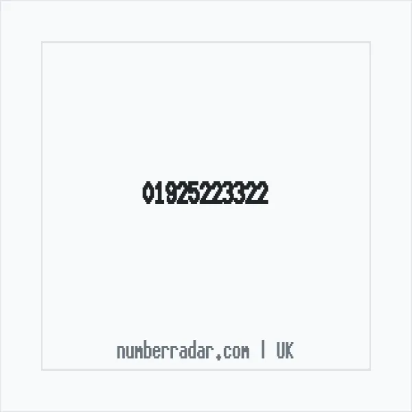 Reverse number check for +44 1925 223322 — who called me?