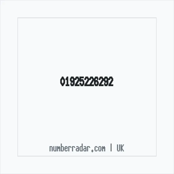 Reverse number check for +44 1925 226292 — who called me?