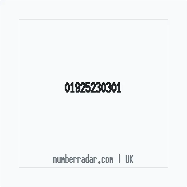 Reverse number check for +44 1925 230301 — who called me?