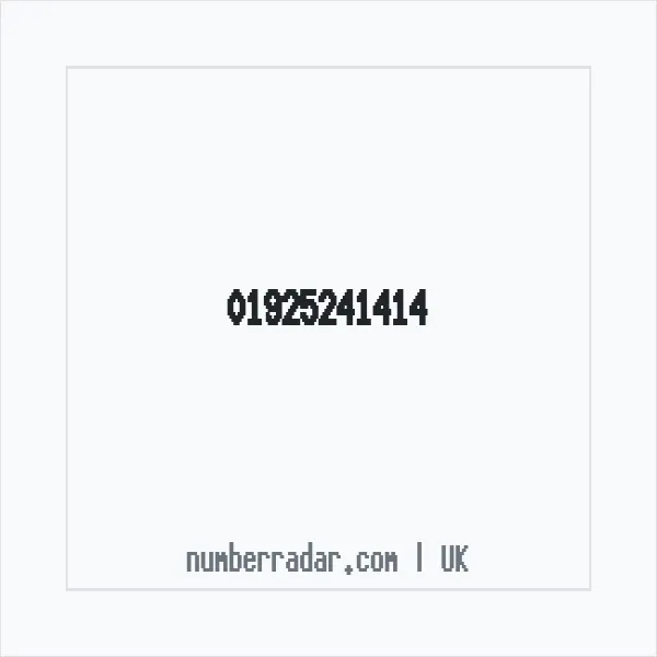 Reverse number check for +44 1925 241414 — who called me?