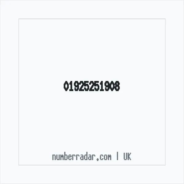Reverse number check for +44 1925 251908 — who called me?