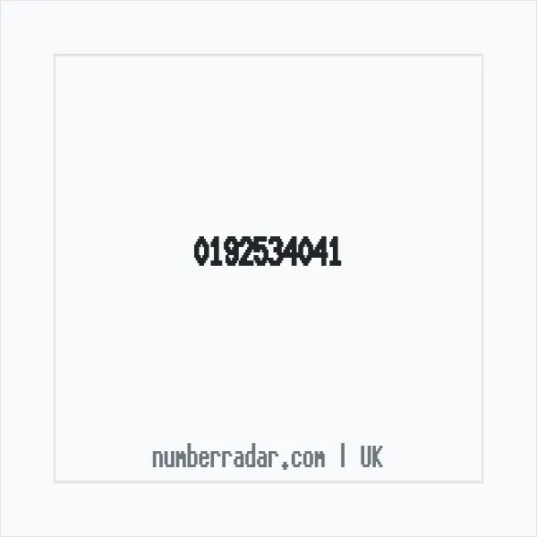Reverse number check for +44 192534041 — who called me?