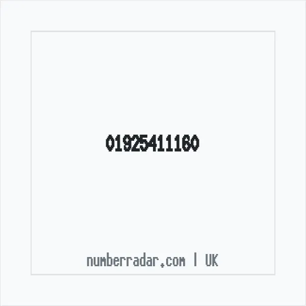 Reverse number check for +44 1925 411160 — who called me?