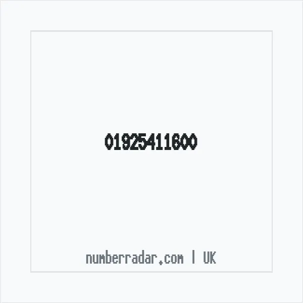 Reverse number check for +44 1925 411600 — who called me?