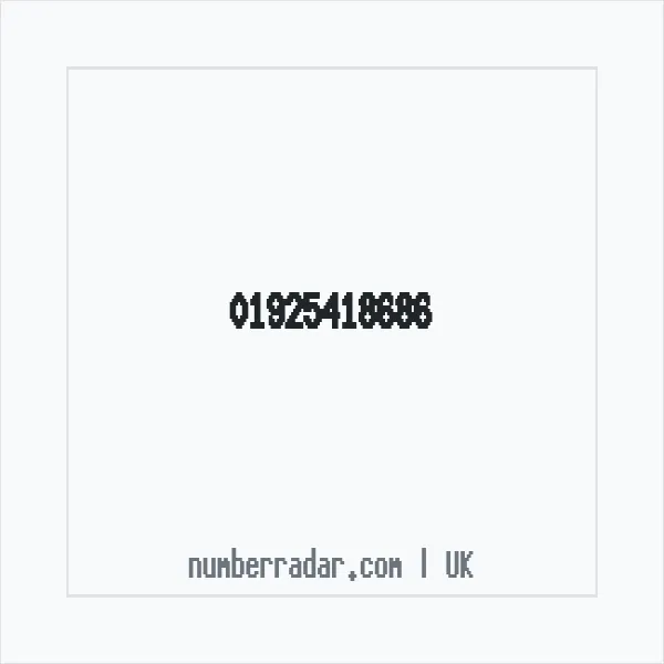 Reverse number check for +44 1925 418686 — who called me?