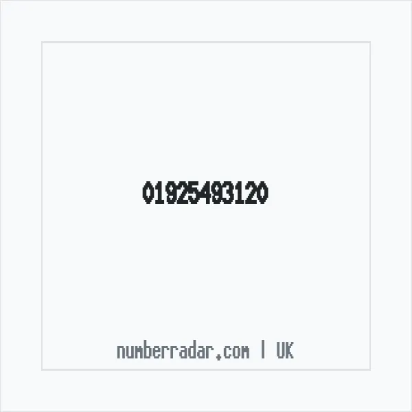 Reverse number check for +44 1925 493120 — who called me?