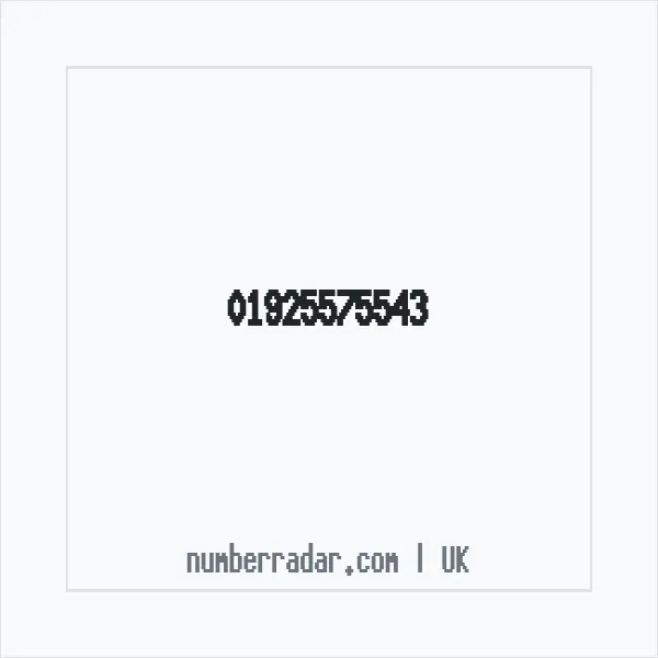Reverse number check for +44 1925 575543 — who called me?
