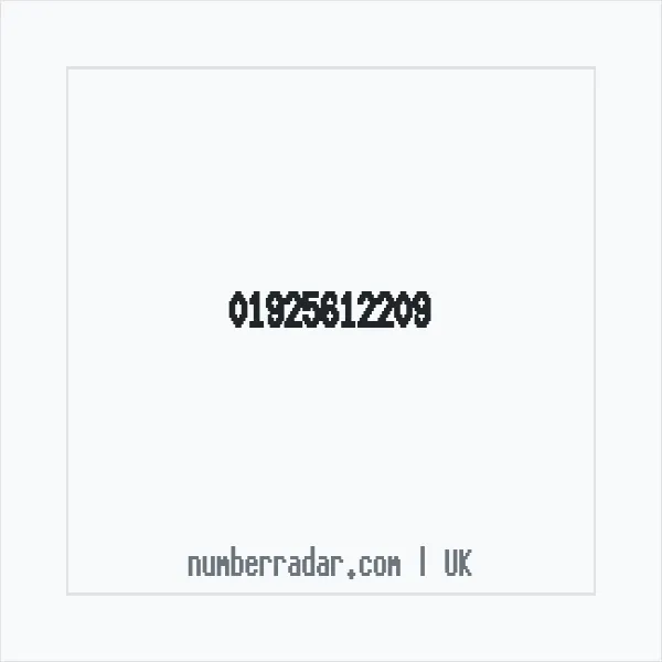 Reverse number check for +44 1925 612209 — who called me?