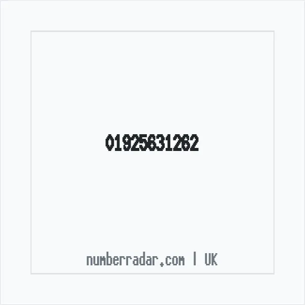 Reverse number check for +44 1925 631262 — who called me?