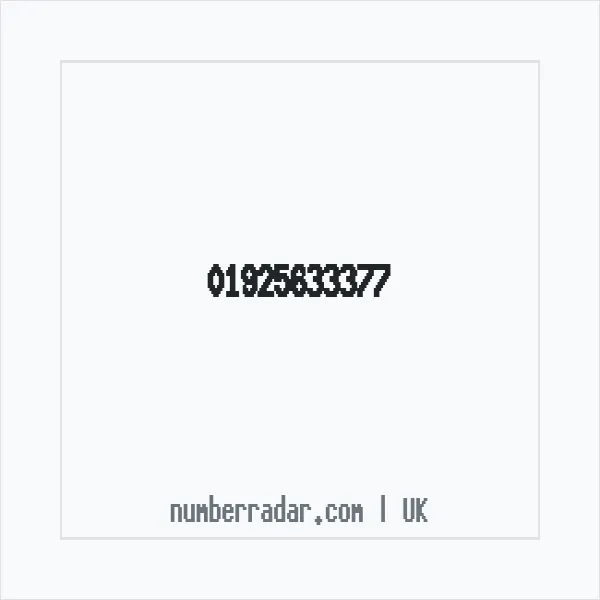 Reverse number check for +44 1925 633377 — who called me?