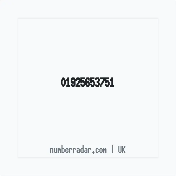Reverse number check for +44 1925 653751 — who called me?