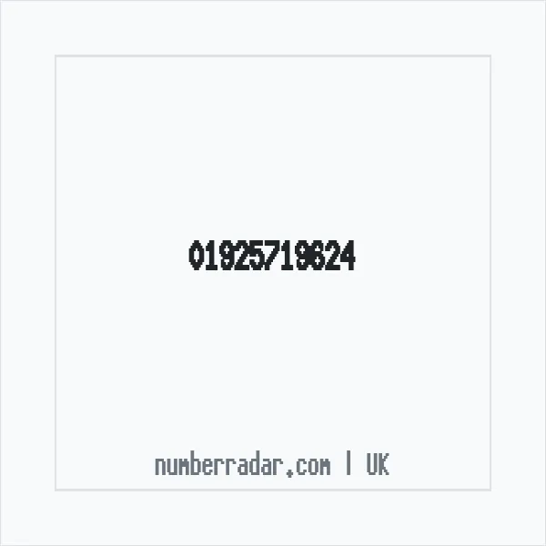 Reverse number check for +44 1925 719624 — who called me?