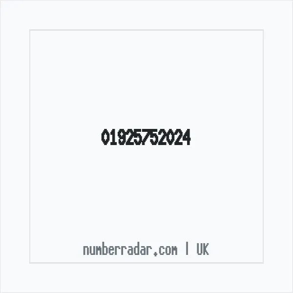 Reverse number check for +44 1925 752024 — who called me?
