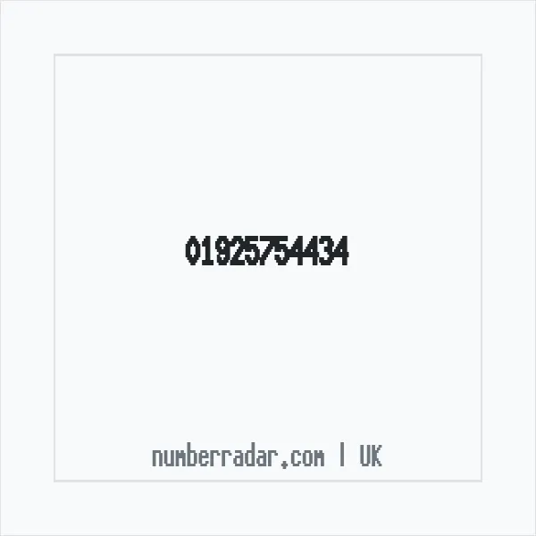 Reverse number check for +44 1925 754434 — who called me?