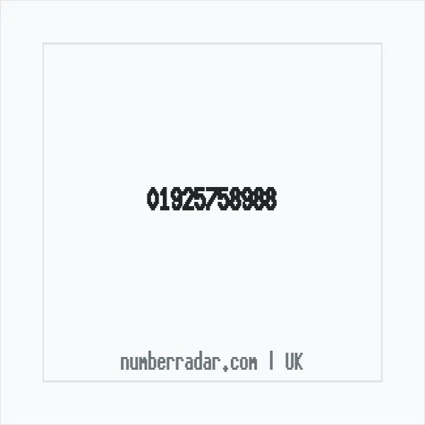 Reverse number check for +44 1925 758988 — who called me?