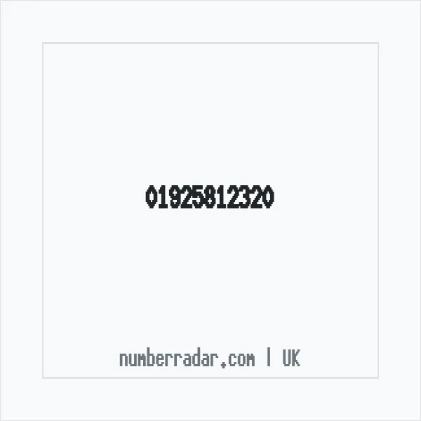 Reverse number check for +44 1925 812320 — who called me?