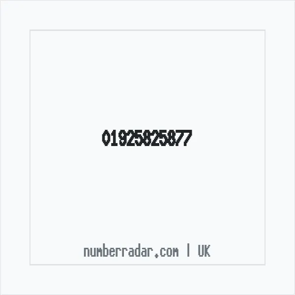 Reverse number check for +44 1925 825877 — who called me?