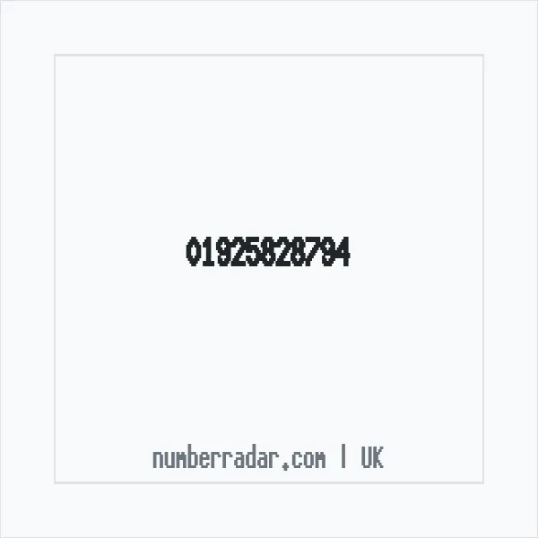 Reverse number check for +44 1925 828794 — who called me?