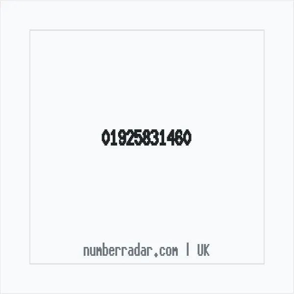 Reverse number check for +44 1925 831460 — who called me?