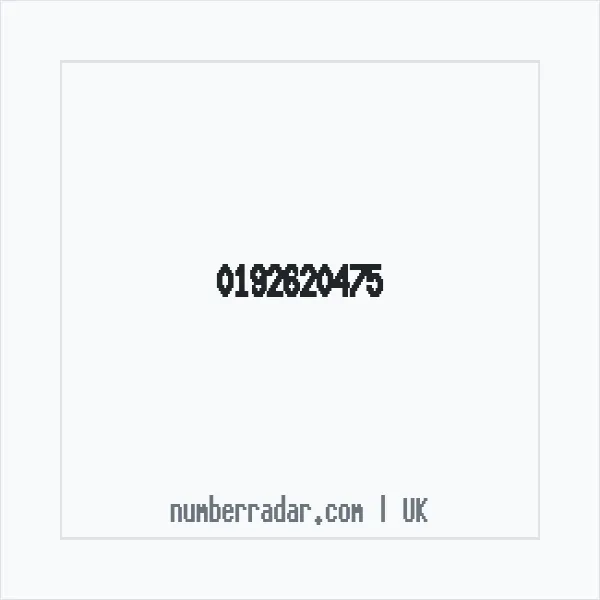 Reverse number check for +44 192620475 — who called me?