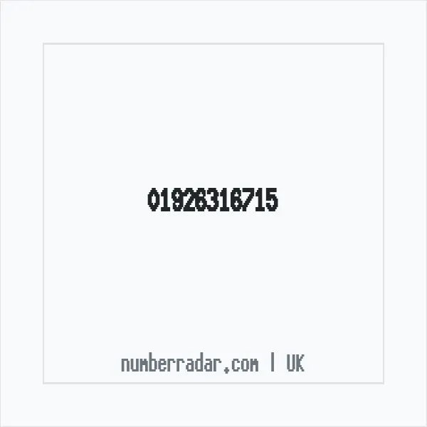 Reverse number check for +44 1926 316715 — who called me?