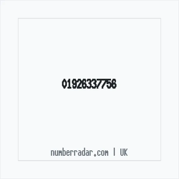 Reverse number check for +44 1926 337756 — who called me?