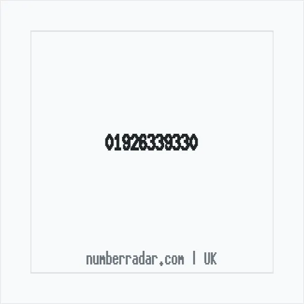 Reverse number check for +44 1926 339330 — who called me?