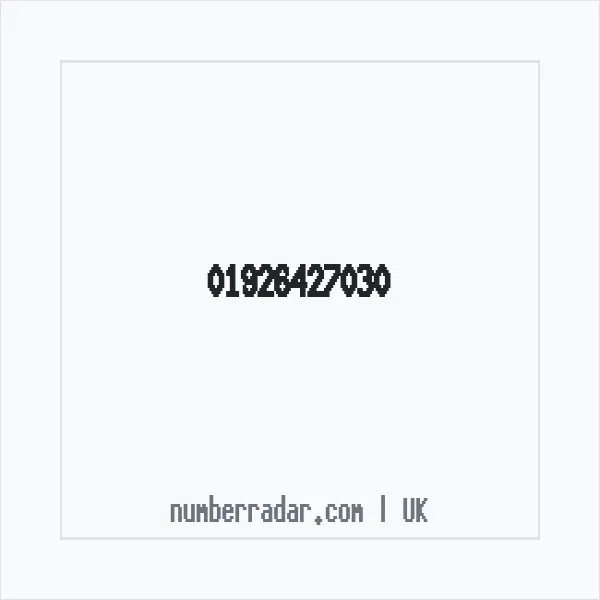 Reverse number check for +44 1926 427030 — who called me?
