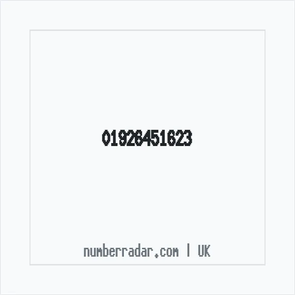 Reverse number check for +44 1926 451623 — who called me?