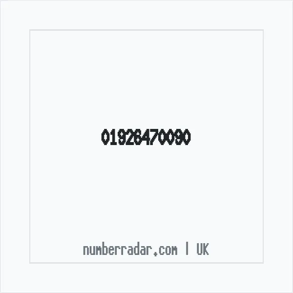 Reverse number check for +44 1926 470090 — who called me?