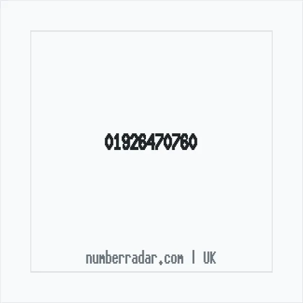 Reverse number check for +44 1926 470760 — who called me?