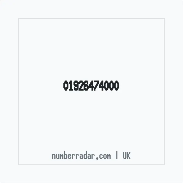 Reverse number check for +44 1926 474000 — who called me?